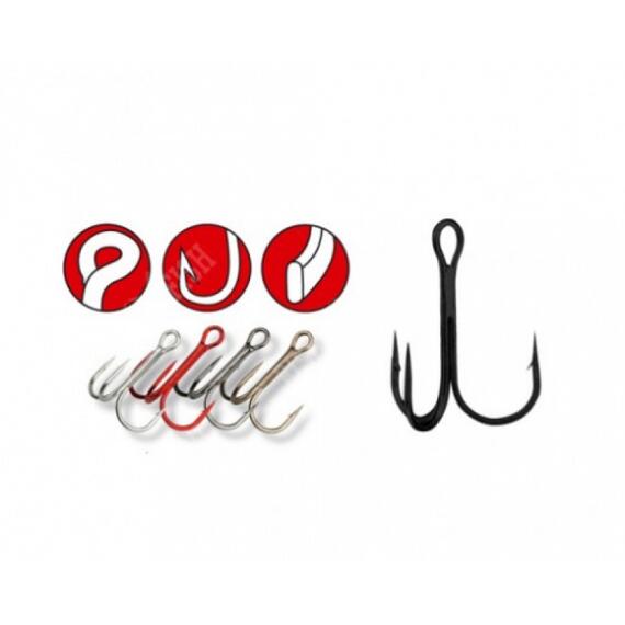 Крючки GAMAKATSU HOOK TREBLE 22NS #2/0 4xStrong , Размер: 2/0, фото 