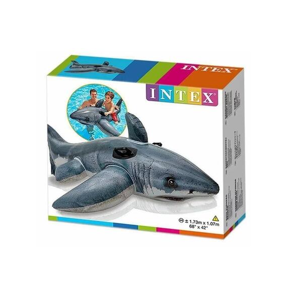 57525 Надувной плотик Intex для плавания Большая белая акула, фото , изображение 7