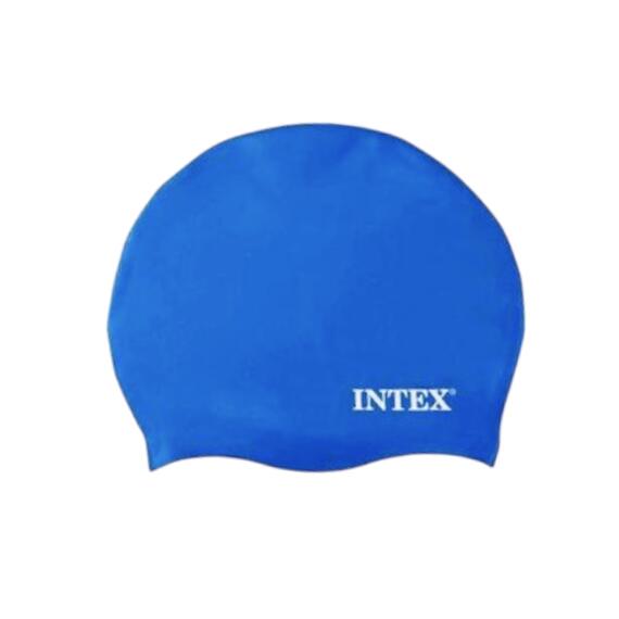 55992 Силиконовая шапочка для плавания Intex, Цвет: синий, фото , изображение 3