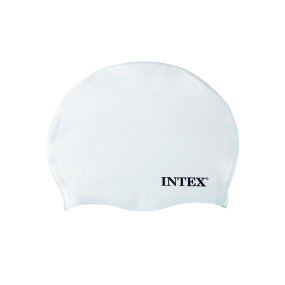 55992 Силиконовая шапочка для плавания Intex, Цвет: белый, фото , изображение 3