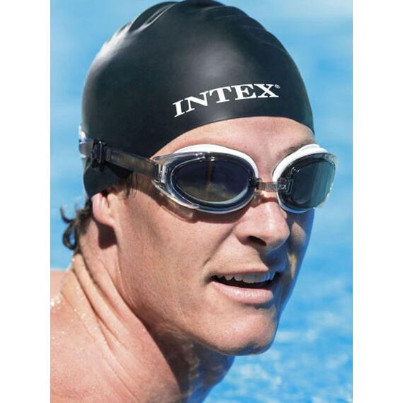 55992 Силиконовая шапочка для плавания Intex, Цвет: черный, фото , изображение 4