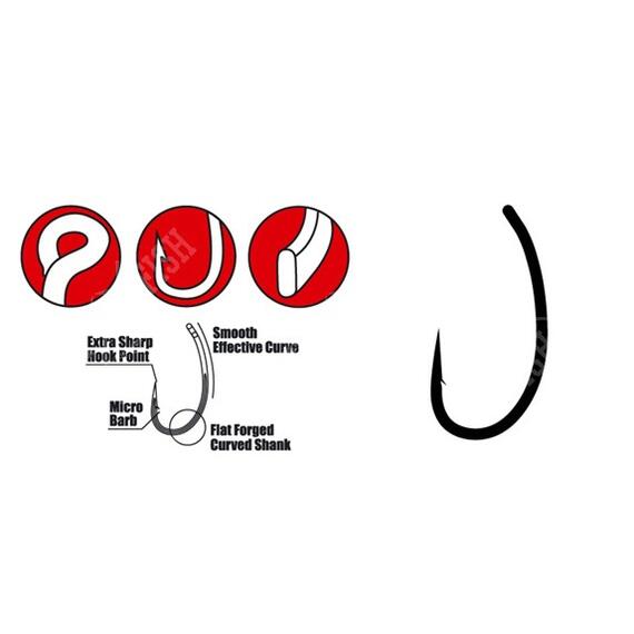 Крючки GAMAKATSU G-CARP HUMP BACK 10st, size 4, Размер: 4, фото 