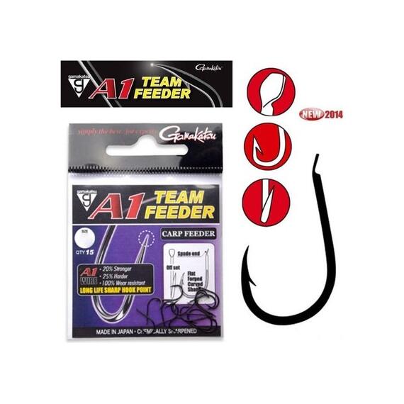 Крючки GAMAKATSU A1 TEAM FEEDER Carp Feeder #6, Размер: 6, фото 