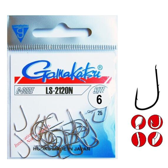 Крючки GAMAKATSU LS-2120N (NICKEL), size 004, фото 