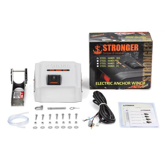 Якорная лебёдка Stronger Steel Hands 35S нерж (функция свободного сброса якоря), фото , изображение 9