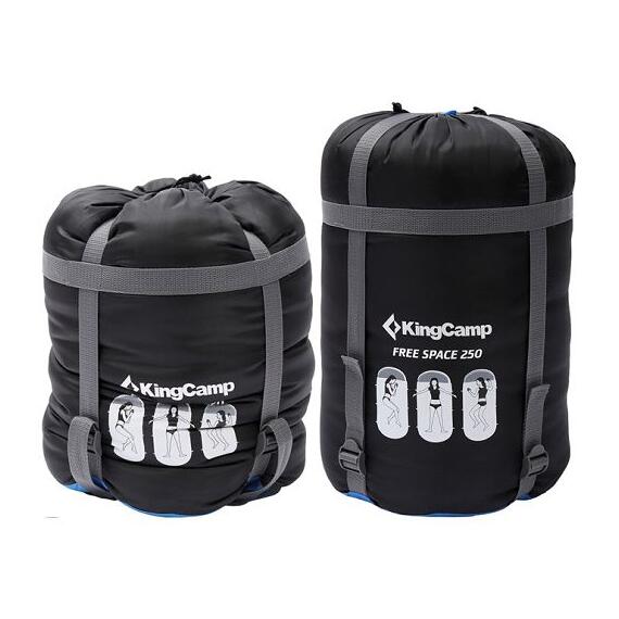 Спальный мешок KingCamp Free Space 250 (-7С) 3168 blue, фото , изображение 3