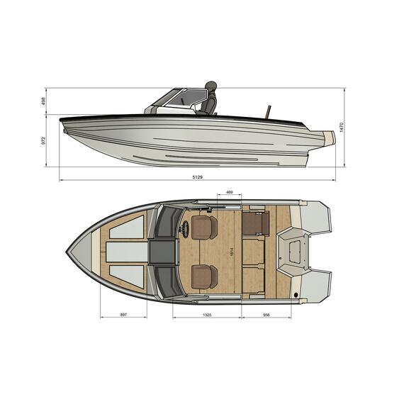 Алюминиевая лодка Xstream 470, фото , изображение 4