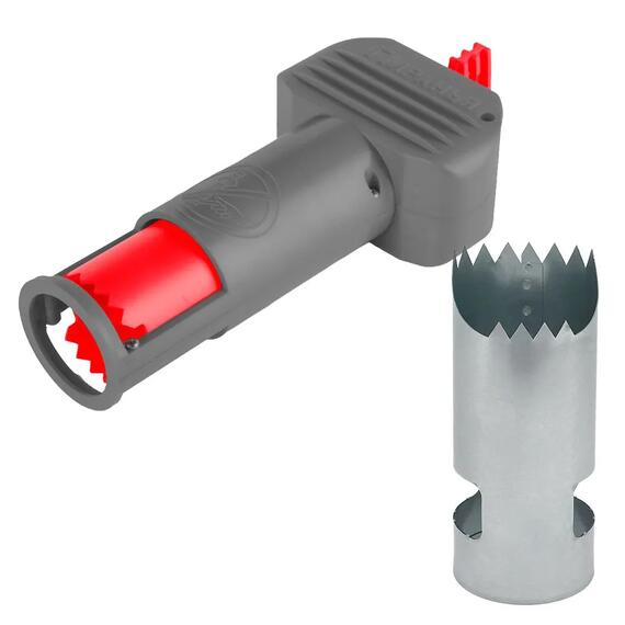 Набор Кротоловка Пиранья серая с красной ручкой + цилиндр, Цвет: серый + красный, Вес, гр: 330, фото , изображение 3