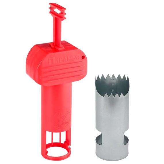 Набор Кротоловка Пиранья красная + цилиндр, Цвет: красный, Вес, гр: 330, фото 