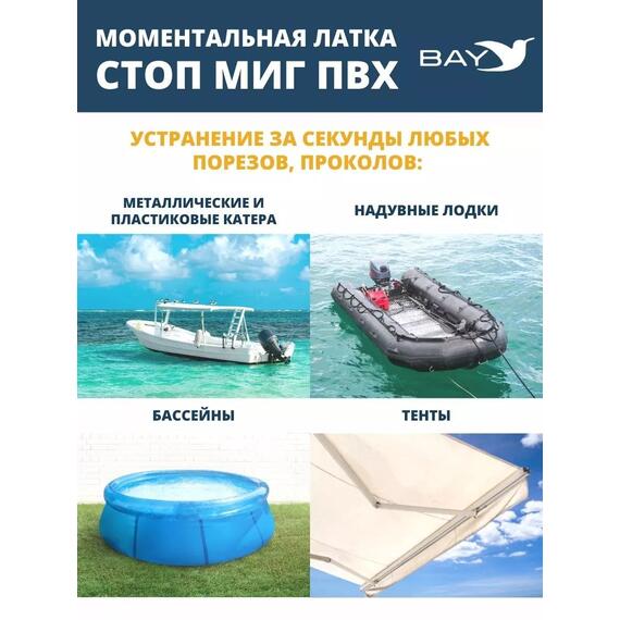 Латка моментальная Стоп Миг синий 100 см2, фото , изображение 2