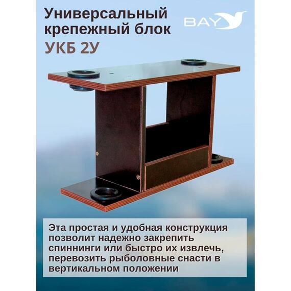 Готовый набор: Столик для лодки ПВХ + Крепление экрана эхолота 7-9", УКБ с отверстиями 2 удилища (УКБ 2У) Универсальный крепежный блок, фото , изображение 7