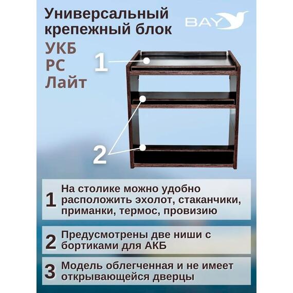 Готовый набор: Столик для лодки ПВХ + Крепление экрана эхолота 10". Универсальный крепежный блок BAY УКБ РС лайт, фото , изображение 4