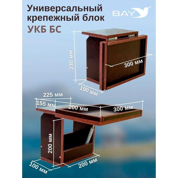 Готовый набор: Столик для лодки ПВХ + Крепление экрана эхолота 7-9". УКБ + столик/дверца (УКБ БС) Универсальный крепежный блок, фото , изображение 2