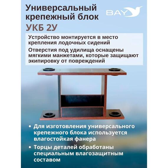 Готовый набор: Столик для лодки ПВХ + Крепление экрана эхолота 7-9", УКБ с отверстиями 2 удилища (УКБ 2У) Универсальный крепежный блок, фото , изображение 4