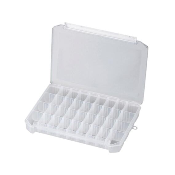 Коробка MEIHO CLEAR CASE C-1200ND Clear 255x190x40 Белая защелка, фото , изображение 3