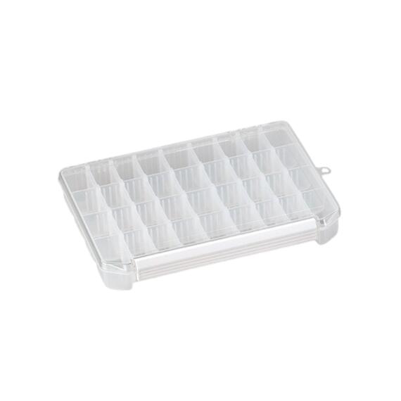 Коробка MEIHO CLEAR CASE C-1200ND Clear 255x190x40 Белая защелка, фото , изображение 4