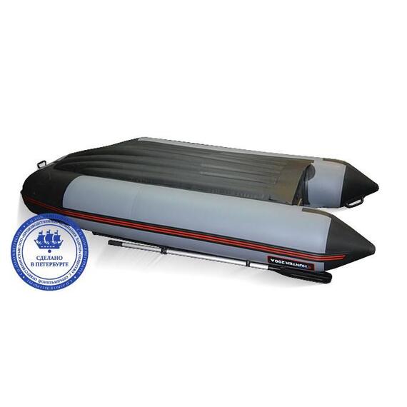 Надувная лодка Хантер 290 ЛКА серый, фото , изображение 5