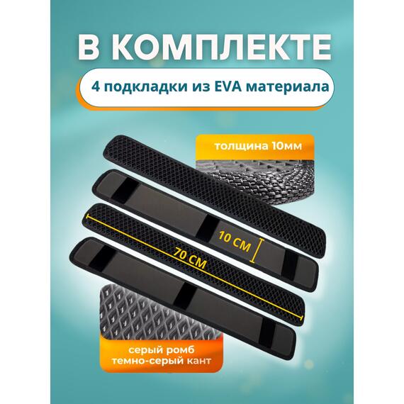 Защита EVA под стропы для лодок ПВХ 70*10 см (накладки на баллон 4 шт.), фото , изображение 2