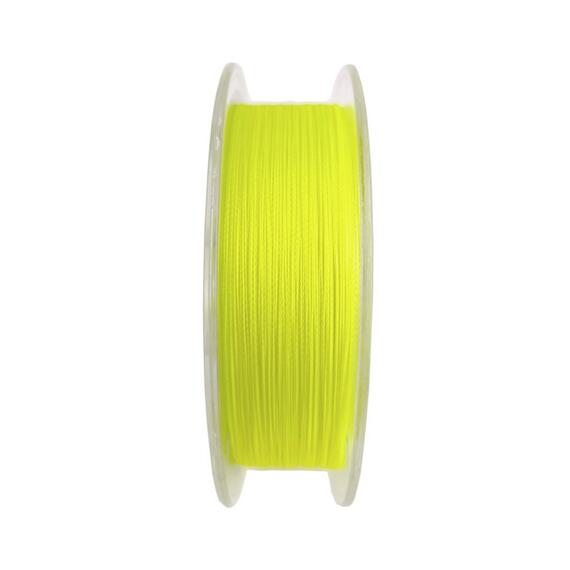 Шнур F-FISHING Azimuth PE X4 150м Fluo Yellow 0,06мм 2,7кг/6lb, Расцветка: Fluo Yellow, Диаметр лески: 0,06 мм, Размотка: 150 м, Разрывная нагрузка: 2,7 кг, фото , изображение 2