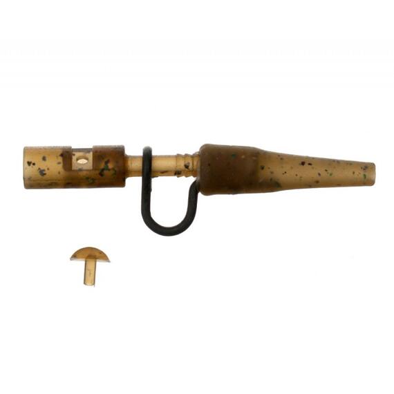 Безопасная клипса c фиксатором CARP PRO Metallic Lead Clips + Tail Rubbers Camo, фото 