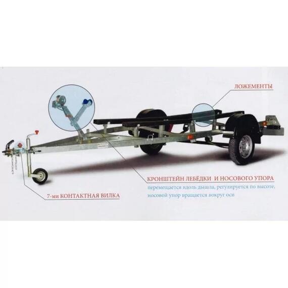 Лодочный лафет ДЕЛЬФИН L 3,9-4,2 М, фото , изображение 4