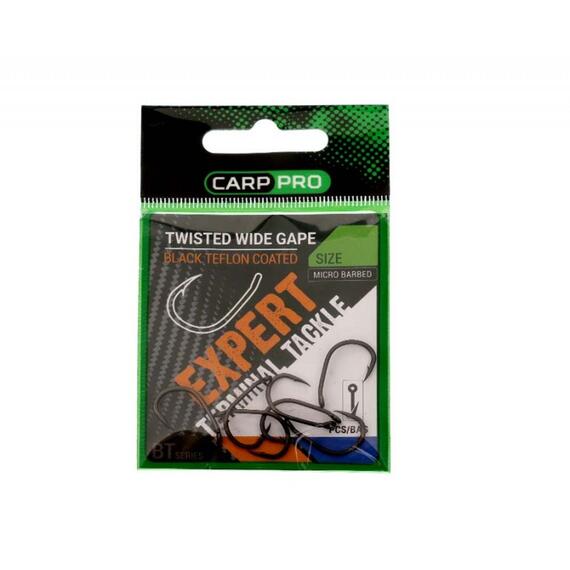 Крючки Карповые CARP PRO Wide Gape BT Series № 8 Black Teflon, фото , изображение 2