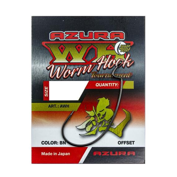 Крючки AZURA Tournament Worm Hook #1/0, фото , изображение 2