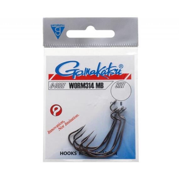 Крючок GAMAKATSU Worm 314 MB №3/0 5шт, фото , изображение 2
