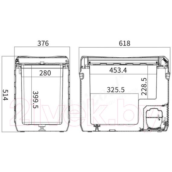 Автохолодильник Alpicool NL50 (12/24), фото , изображение 3