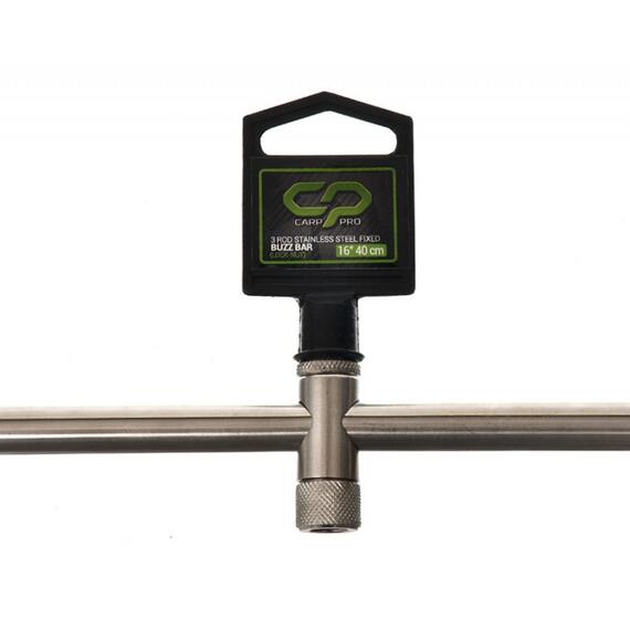 Буз-бар CARP PRO на 3 удилища 40см нерж. сталь с контргайкой, фото , изображение 4