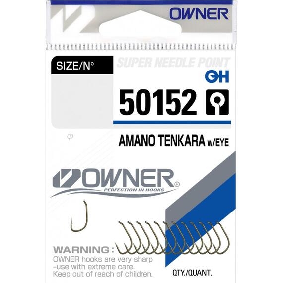 Крючок OWNER Amano Tenkara w/eye brown №10 13шт, фото 