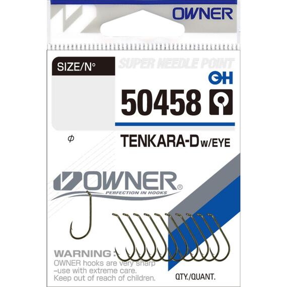 Крючок OWNER Tenkara Down w/eye brown №16 13шт, фото 