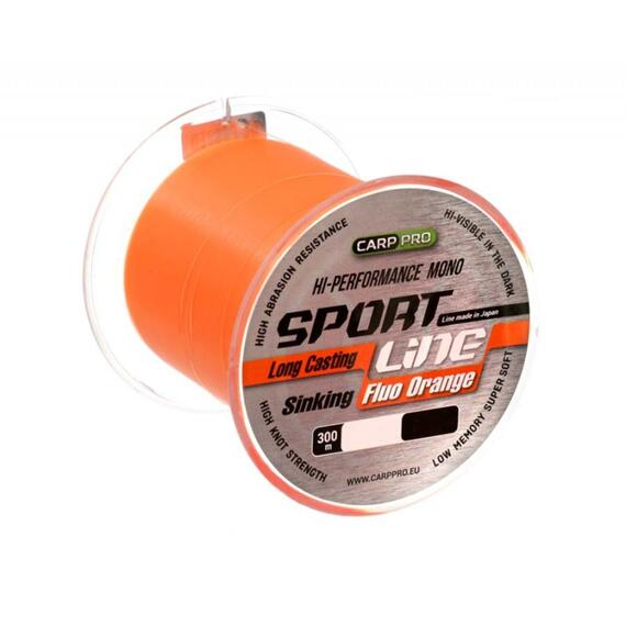 Леска CARP PRO Sport Line Fluo Orange 300M 0,286 mm, фото 