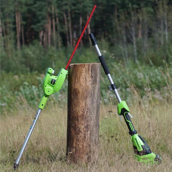 Кусторез штанговый аккумуляторный Greenworks G40PHА 40В, фото , изображение 4