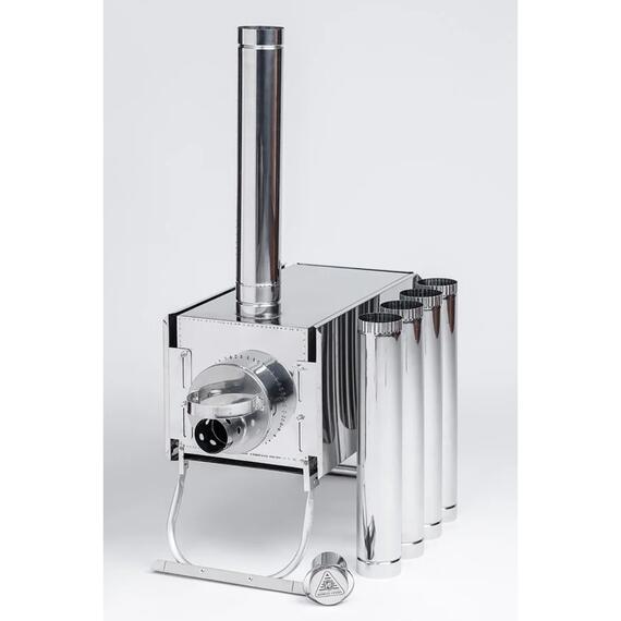 Печь "ИНВЕНТ" экономка малая 510х290х335 (нерж.сталь 0,8 мм) с регулирующимися экранами, фото , изображение 24