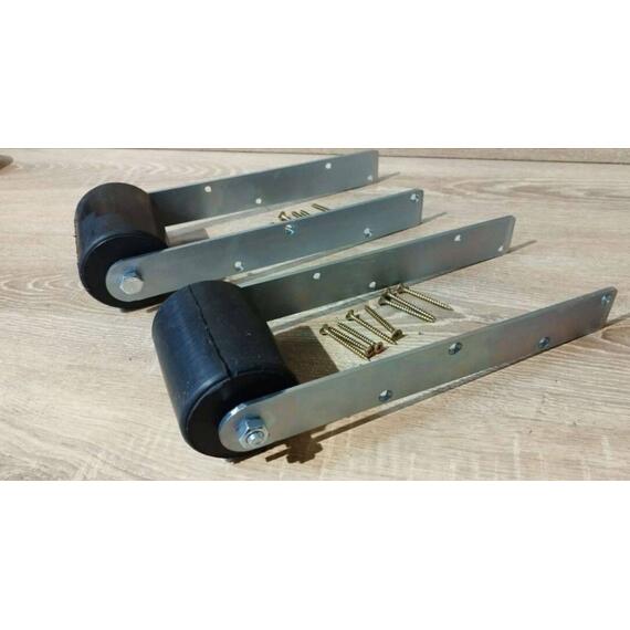 Закатные ролики на ложементы для лодочного прицепа из черной резины, фото , изображение 4