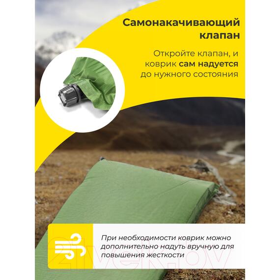 Туристический коврик Sundays ZC-SIM001-2 10см (оливковый), фото , изображение 2