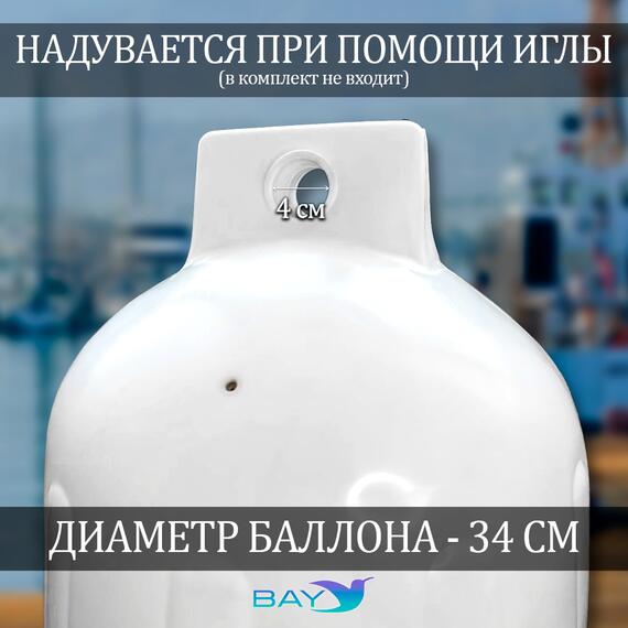 Кранец BAY бортовой №5 (размер: 400х980мм, материал: ПВХ, цвет: БЕЛЫЙ), фото , изображение 3