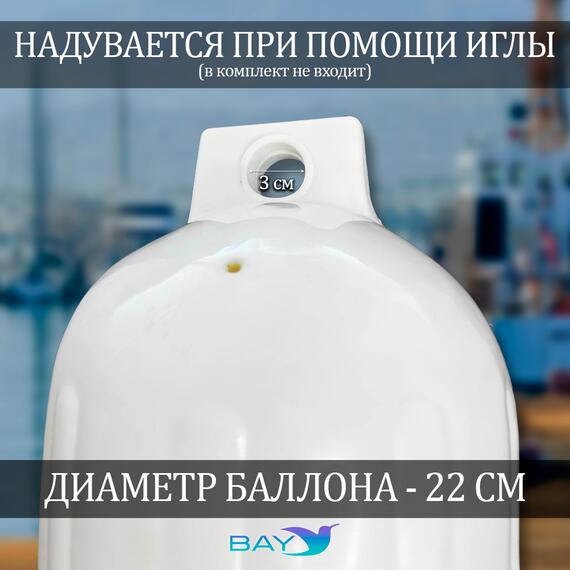 Кранец BAY бортовой №3 (размер: 210х680мм, материал: ПВХ, цвет: БЕЛЫЙ), фото , изображение 3