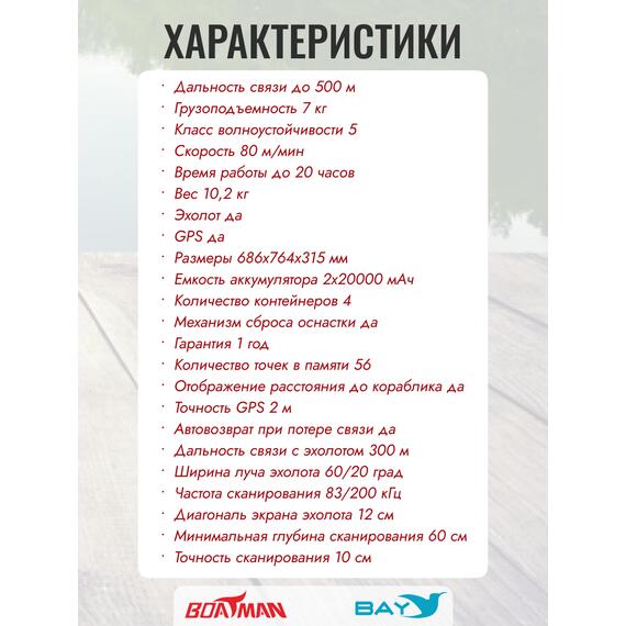 Прикормочный кораблик Boatman Leader Pro Carbon, фото , изображение 10