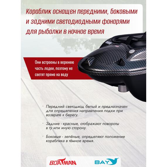 Прикормочный кораблик Boatman Actor Plus Sonar Carbon, фото , изображение 3