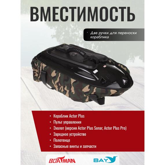 Сумка-чехол для прикормочного кораблика Boatman Actor Plus камуфляж, фото , изображение 3