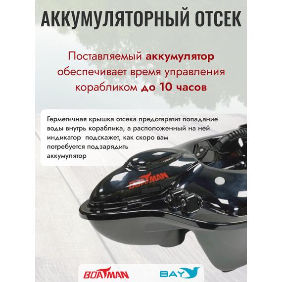 Прикормочный кораблик Boatman Fighter Pro Black, фото , изображение 5