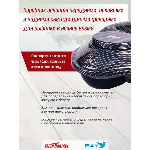 Прикормочный кораблик Boatman Actor Sonar Carbon, фото , изображение 5