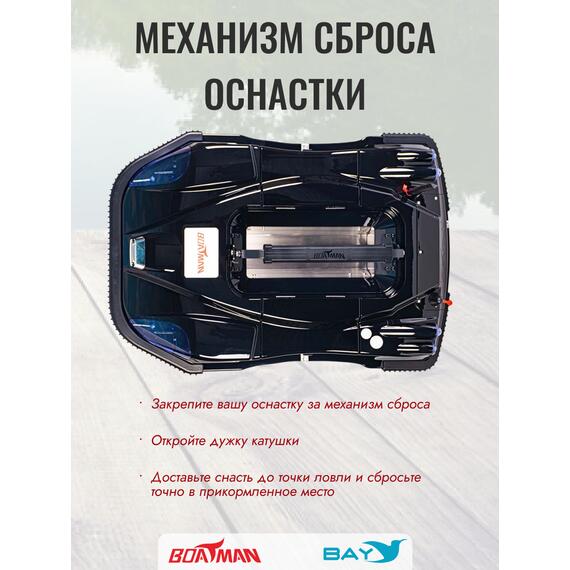 Прикормочный кораблик Boatman Leader Pro Black, фото , изображение 9