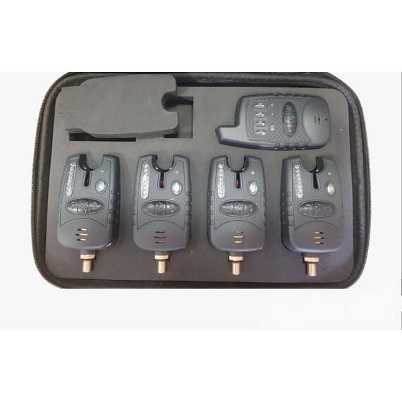 Набор сигнализаторов поклевки с пейджером Bison JY-37-4 (4+1), Цвет: черный, Комплектация: 4 сигнализатора+1 рация, фото , изображение 2