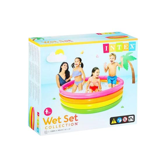 56441 Надувной бассейн Intex Радуга, 168 х 46 см, от 3 лет, фото , изображение 7