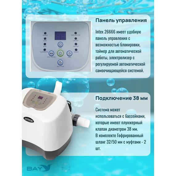 26666 Система санобработки воды в бассейне Intex Saltwater and ozone 230 вольт, фото , изображение 4