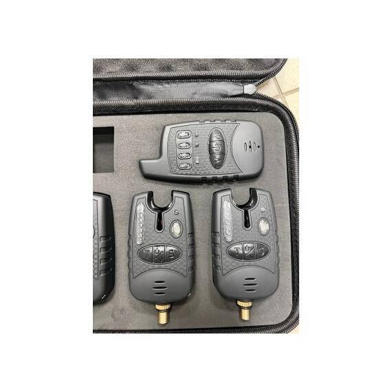 Набор сигнализаторов поклевки с пейджером Bison JY-37-3 (3+1), Цвет: черный, Комплектация: 3 сигнализатора+1 рация, фото , изображение 3