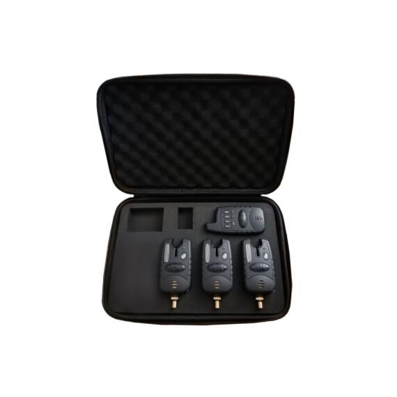 Набор сигнализаторов поклевки с пейджером Bison JY-37-3 (3+1), Цвет: черный, Комплектация: 3 сигнализатора+1 рация, фото 